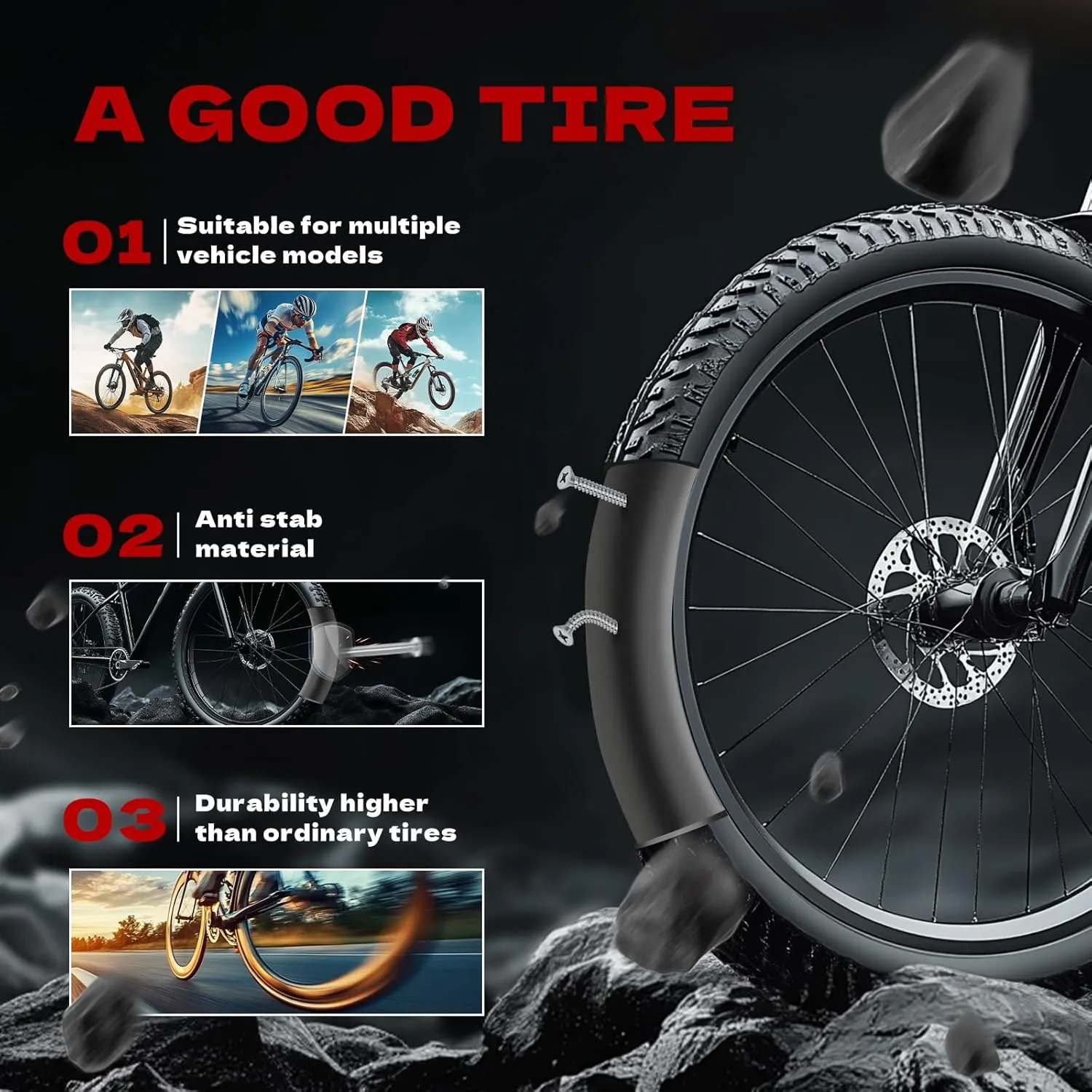 2 Pack Heavy Duty 12"/14"/16"/18"/ 20"/24"/ 26"/27.5"/29" x1.75/1.95/2.10/2.125 Bicycle Tube with 2 Tire Levers, with 32mm AV Schrader Valve for Road/MTB Bike