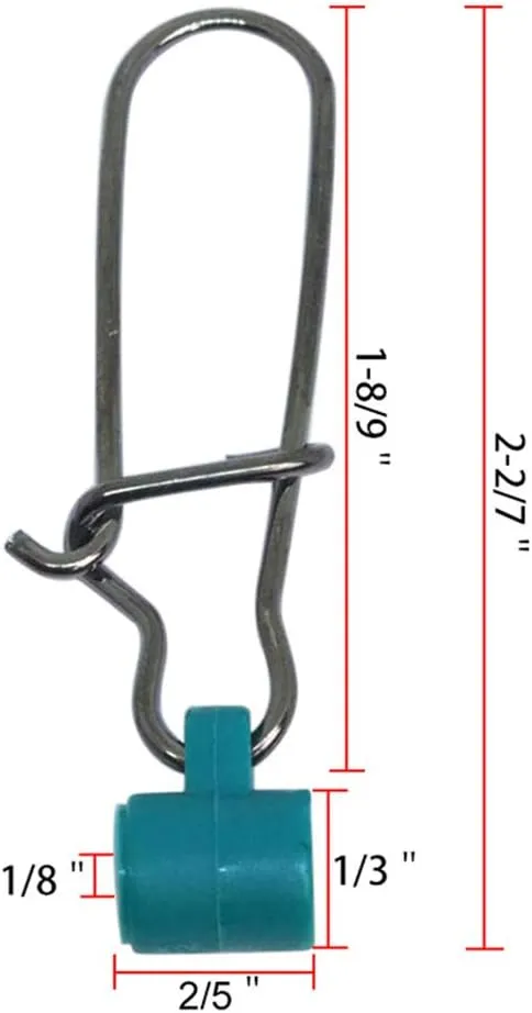 25/50/100 PCS Fishing Line Sinker Slides Duo Lock Snaps High Strength Stainless Steel Sinker Slider Swivel Snap Kit Fishing Tackle