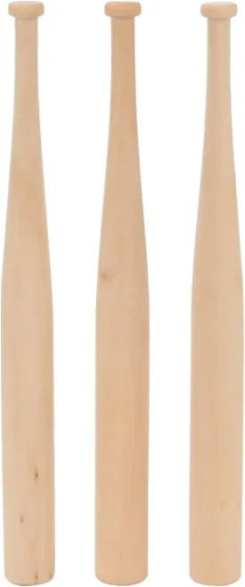 3 Pack 8 Mini Baseball Bats, Wooden Unfinished Wood Ball Bats Mini Baseball Bat