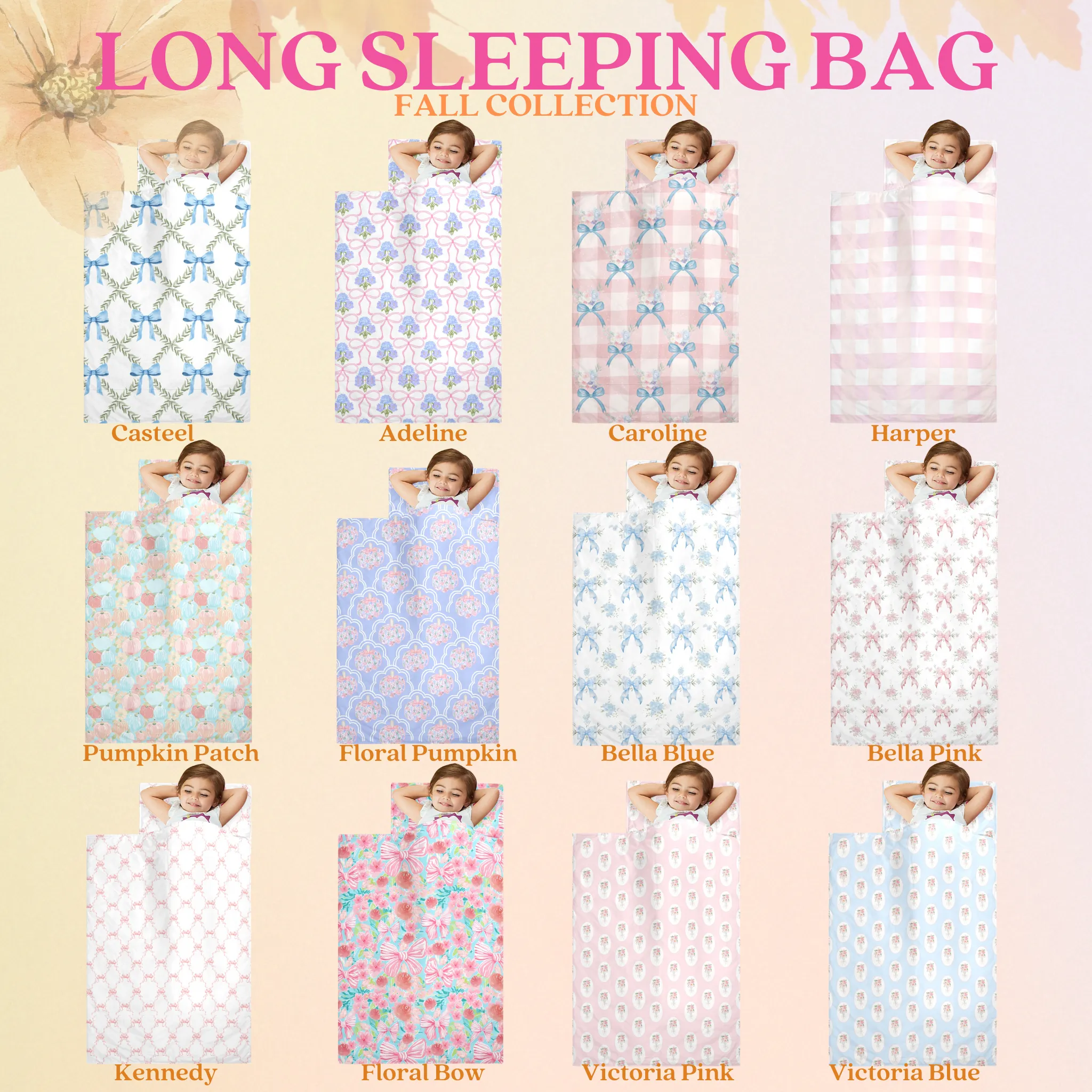Adeline Kids' Long Sleeping Bag | A Catchy Blend of Comfort & Style | Lightweight and Durable Sleeping Bag for Kids