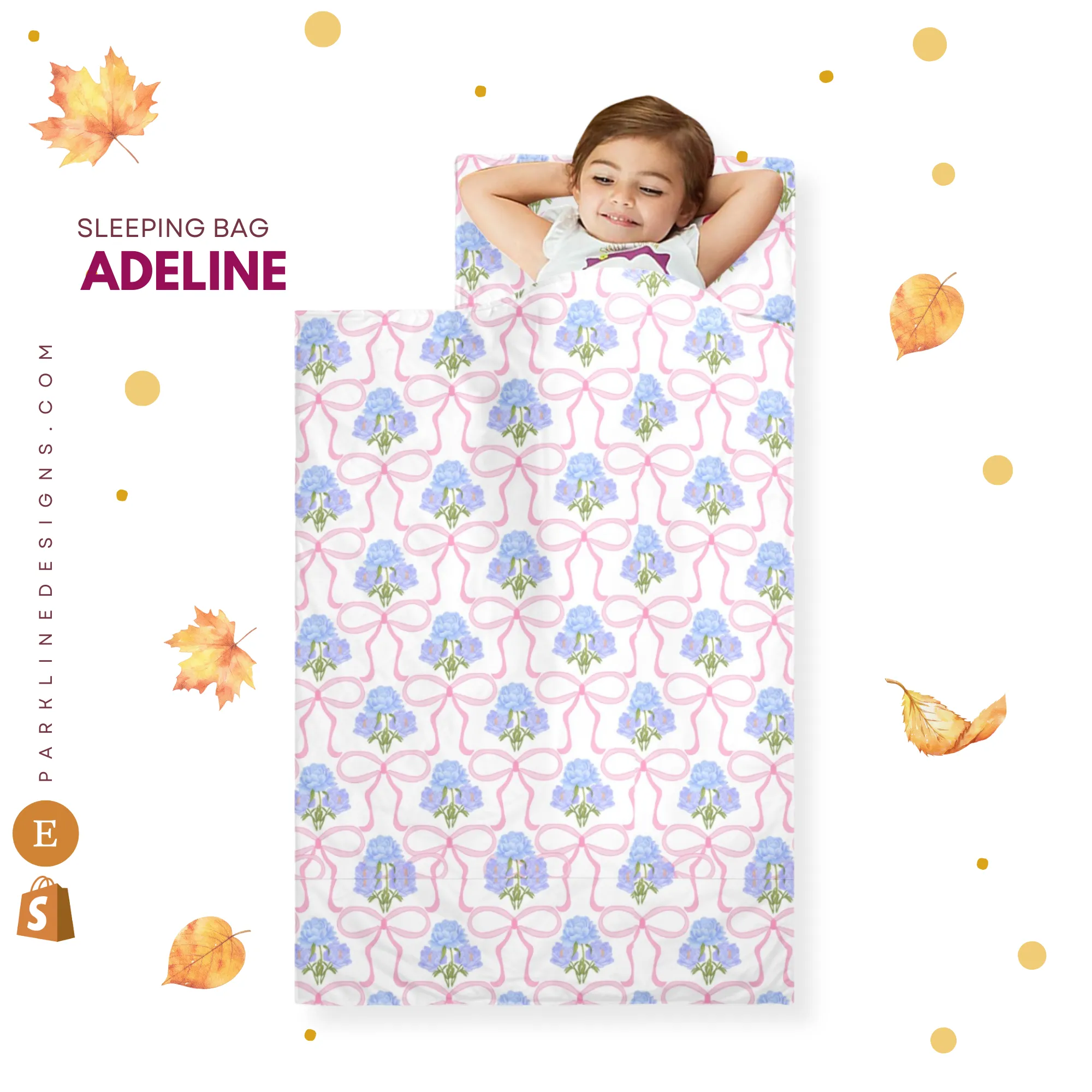 Adeline Kids' Long Sleeping Bag | A Catchy Blend of Comfort & Style | Lightweight and Durable Sleeping Bag for Kids