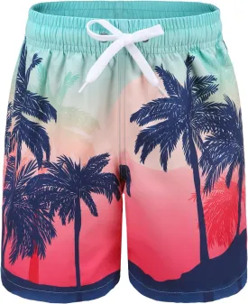 Aisyee Boys Swim Trunks Quick Dry Boards Shorts for Kids Beach Swim Shorts with 3D Prints Dinosaurs