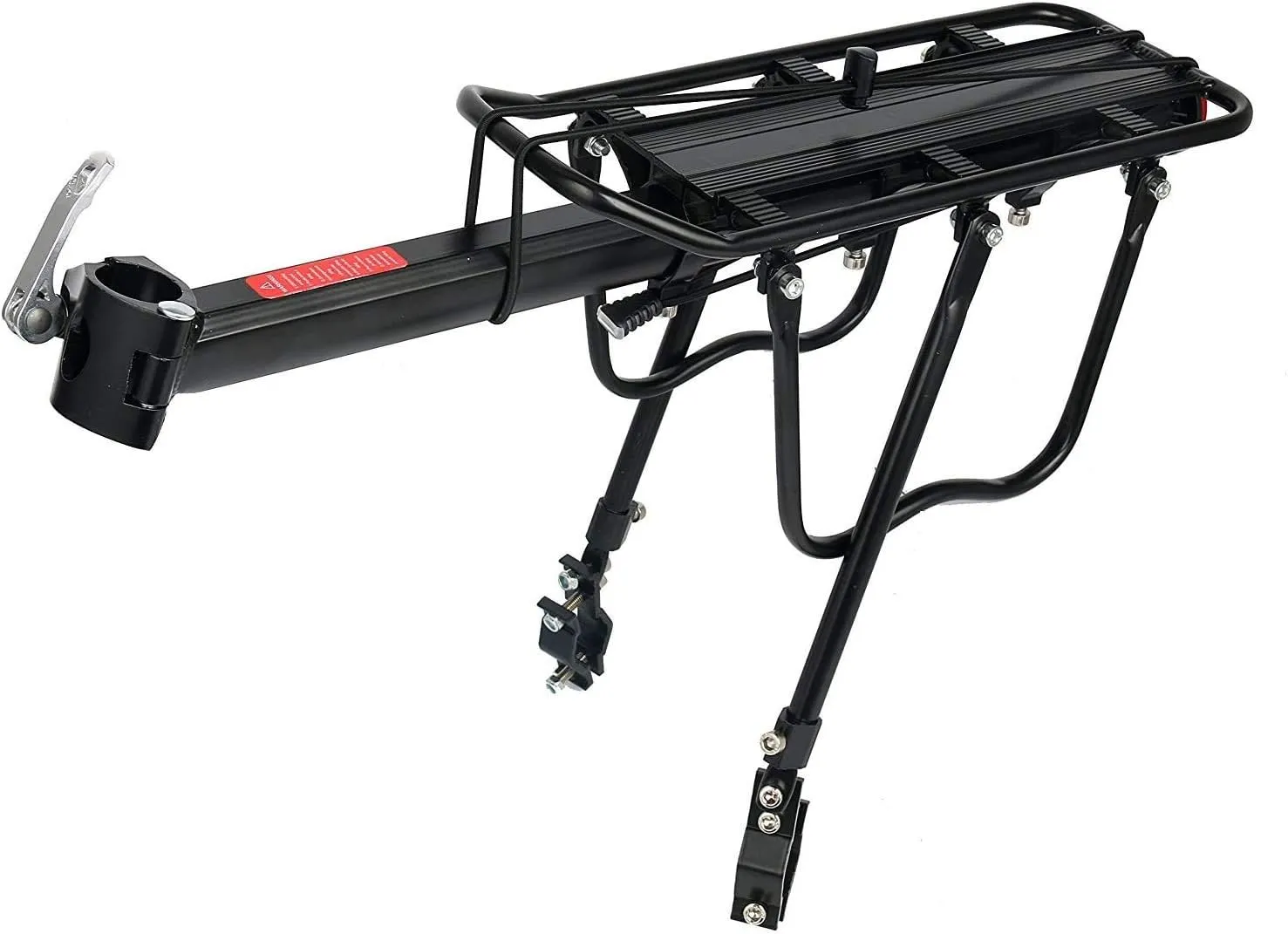 Amarine Made Bike Rear Rack 110 Lbs Capacity Aluminum Alloy or Iron Bicycle Rear Rack Adjustable Pannier Bike Luggage Cargo Rack Quick Release Bicycle Carrier Racks (Al Half Quick Release)