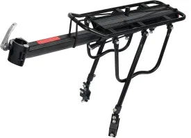 Amarine Made Bike Rear Rack 110 Lbs Capacity Aluminum Alloy or Iron Bicycle Rear Rack Adjustable Pannier Bike Luggage Cargo Rack Quick Release Bicycle Carrier Racks (Al Half Quick Release)