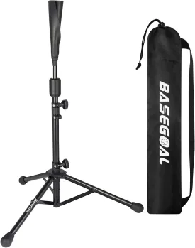 Batting Tee Baseball Tee,Softball Travel Portable Tee Tripod Stand Rubber Tee for Batting Training Practice with Carrying Bag