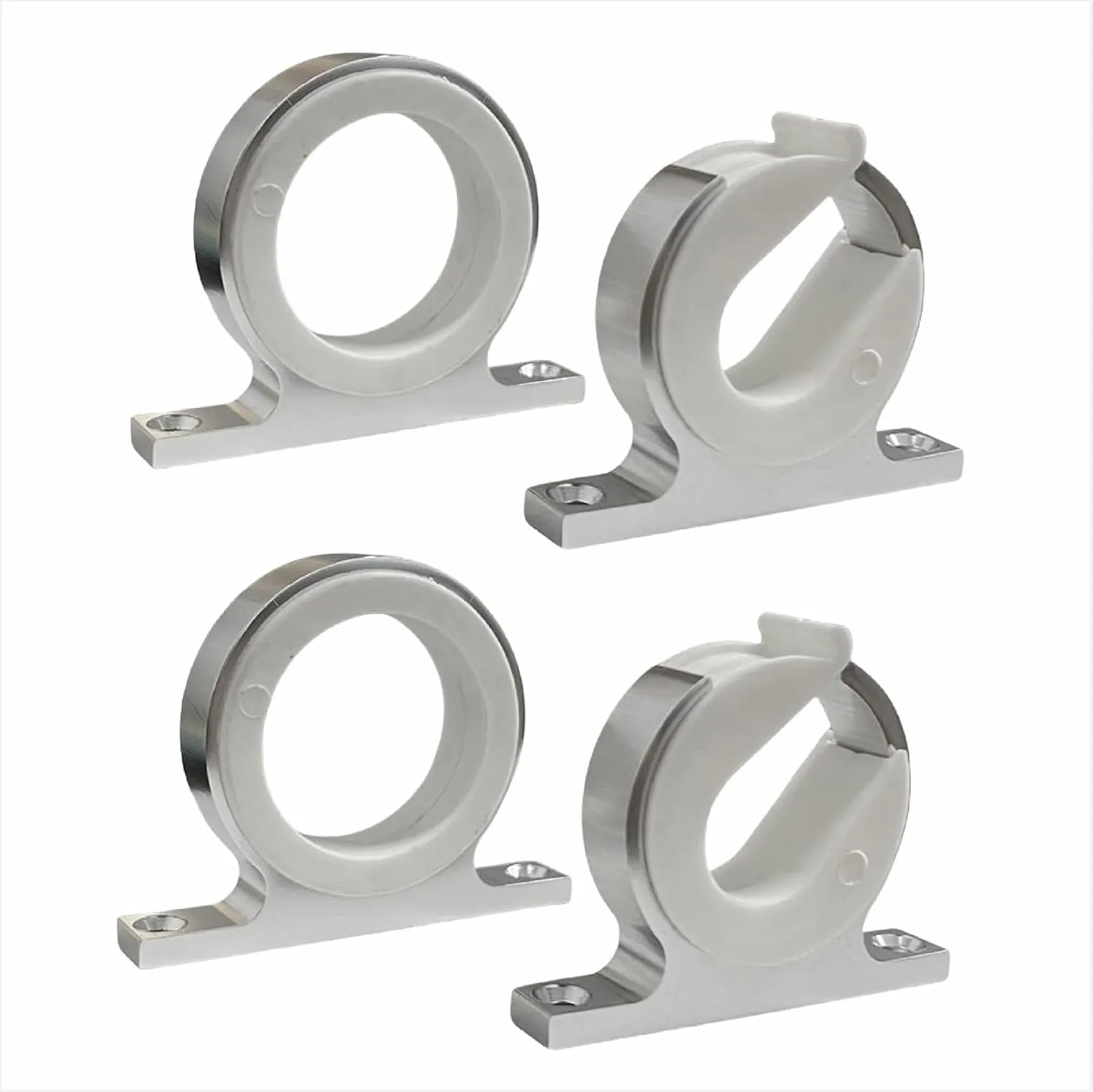 Boat Fishing Rod Hanger - Marine Fishing Reel Storage Rack Holder for Car RV Van Yacht Ship, Smooth Polished Aluminum(2 Set)