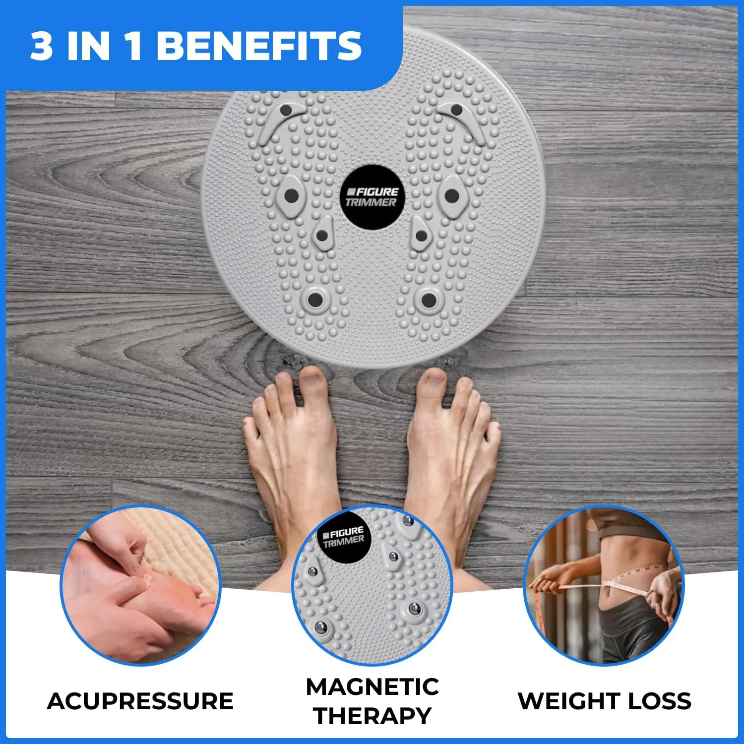 Core Abs Twister Board - Waist Sculptor Twister Board for Core & Ab Exercise - Waist Twisting Disc, Dizzy Disc Twist Board for Slimming Workout with 8 Magnets Reflexology