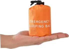 Emergency First Aid Pe Aluminum Film Mat for Outdoor Camping Hiking Survival Portable Insulation Blanket with Whistle Storage Bag Orange