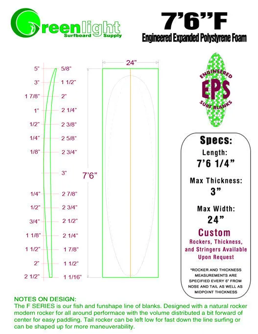 [F SERIES] EPS Foam Surfboard Blanks : Fish, Eggs, & Fun Shapes