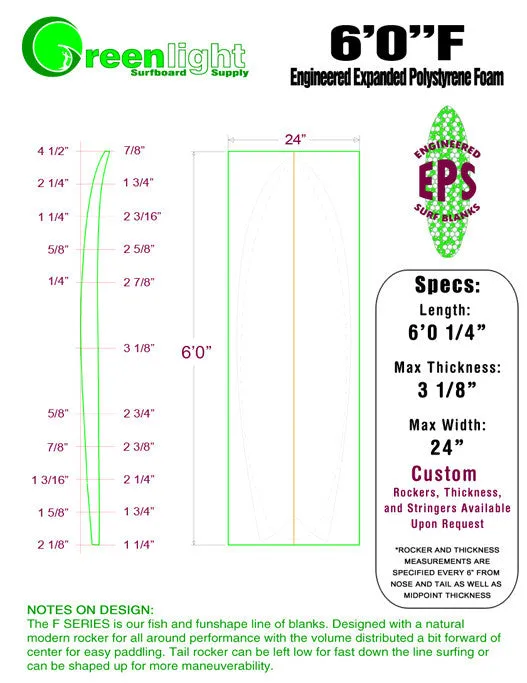 [F SERIES] EPS Foam Surfboard Blanks : Fish, Eggs, & Fun Shapes