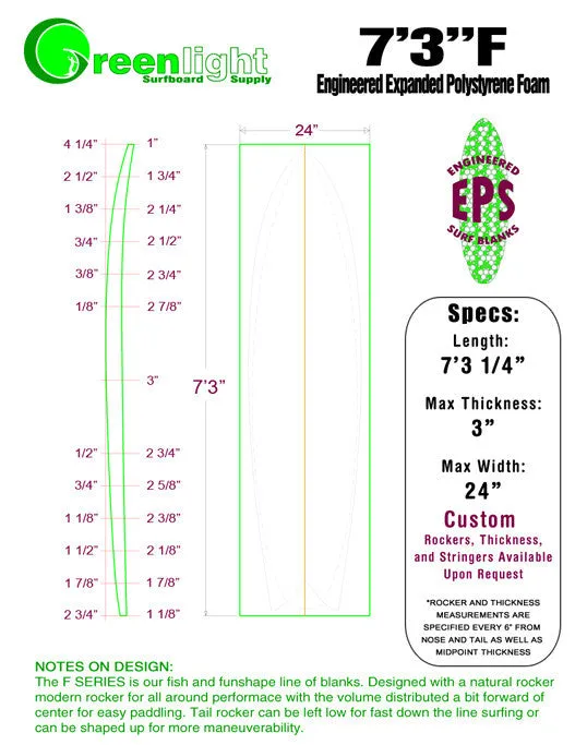 [F SERIES] EPS Foam Surfboard Blanks : Fish, Eggs, & Fun Shapes