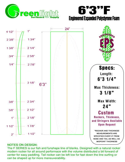 [F SERIES] EPS Foam Surfboard Blanks : Fish, Eggs, & Fun Shapes