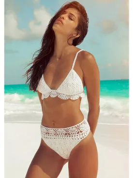 Filigree High-waisted Bikini Brazilian Bottom