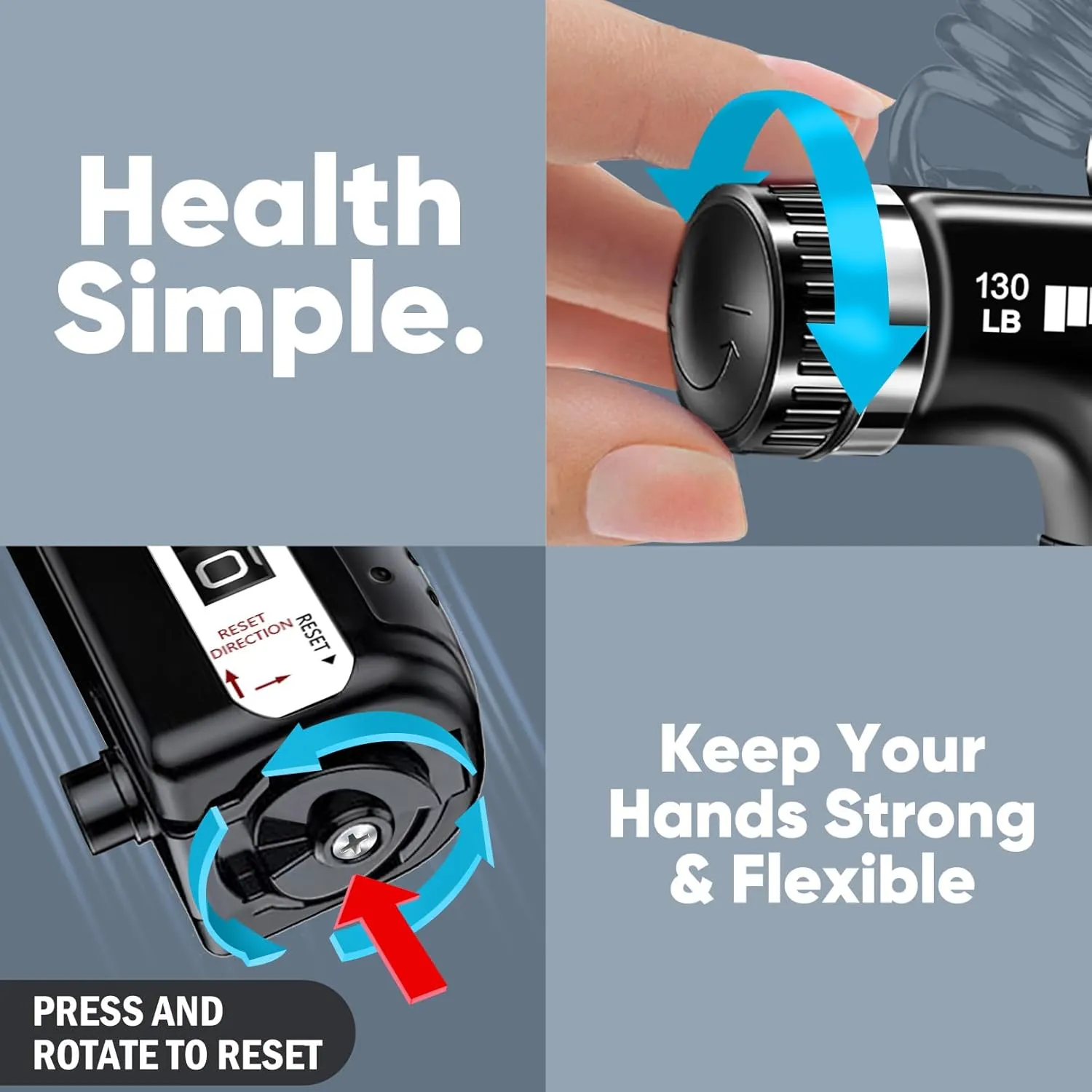 Grip Strength Trainer Kit (2 Pack), Forearm Strengthener, Hand Grip Gripper Strengthener, Fitness Exercise Workout Equipment, Hand Strengthening Devices, Forearm Exerciser, Finger Strengthener