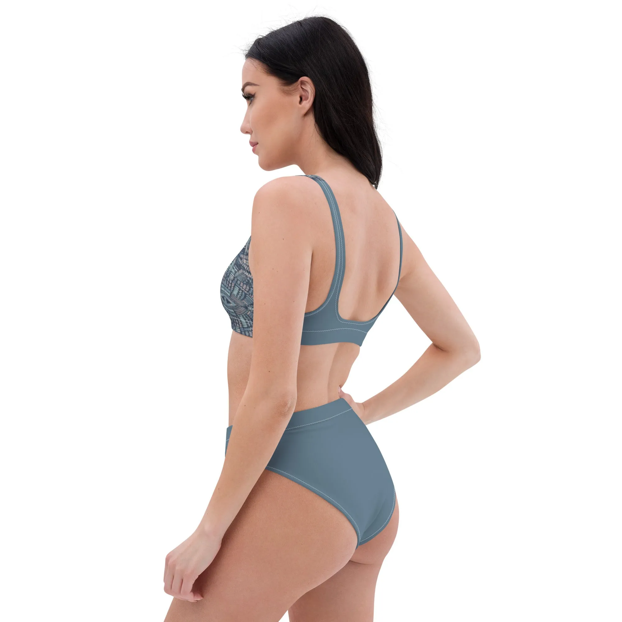 High Waisted Bikini Womens Mix and Match Patterns and Solid Colours (Glamourange 0023 Model)