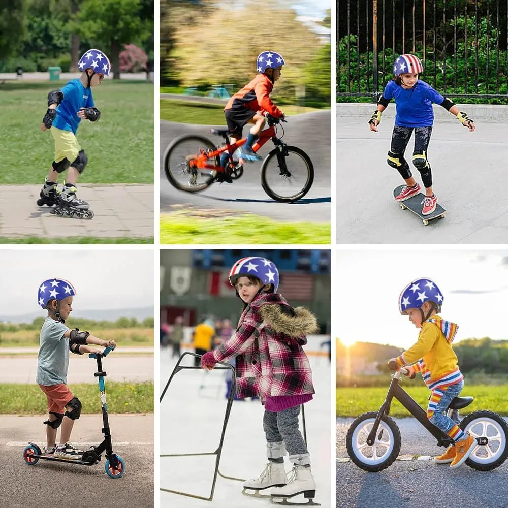 Kids Bike Skateboarding Helmet for Boys Girls Toddler CPSC Certified, Adjustable Protective Gear Helmet for Multi-Sports Cycling Inline Roller Skating Bike Rollerblading Scooter