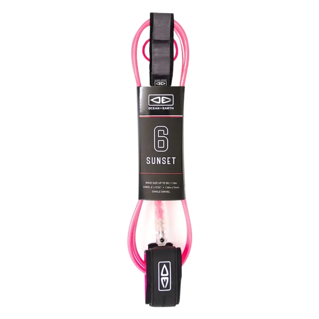 Ocean And Earth 6Ft Sunset Surfboard Leash - Pink
