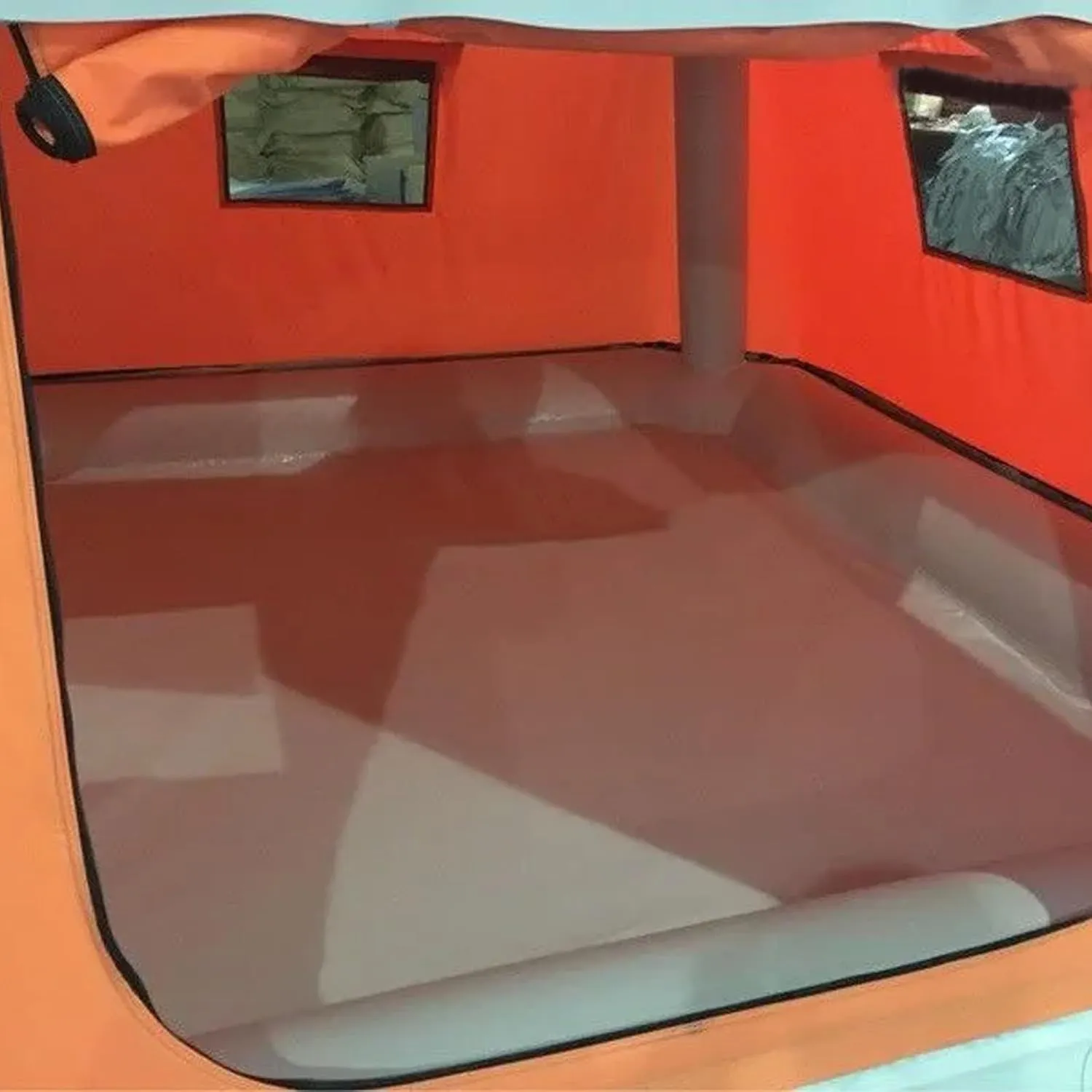 Outdoor Lake Inflatable Floating Tent Camping Fishing Raft Boat Water Shoal Pool Tent Orange,W/8ftH/7.5ft
