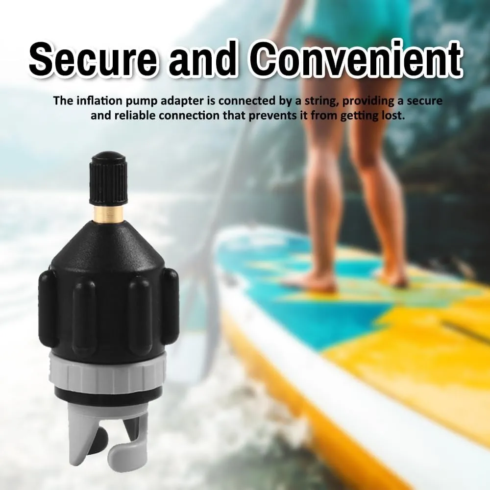 Paddleboard Air Nozzle Kit Multifunctional Inflator Pump Adapter Set Inflatable Boat Air Valve Adapter for Stand Up Paddle Boards Kayaks Surfboards Inflatable Boat Air Mattress, Orange