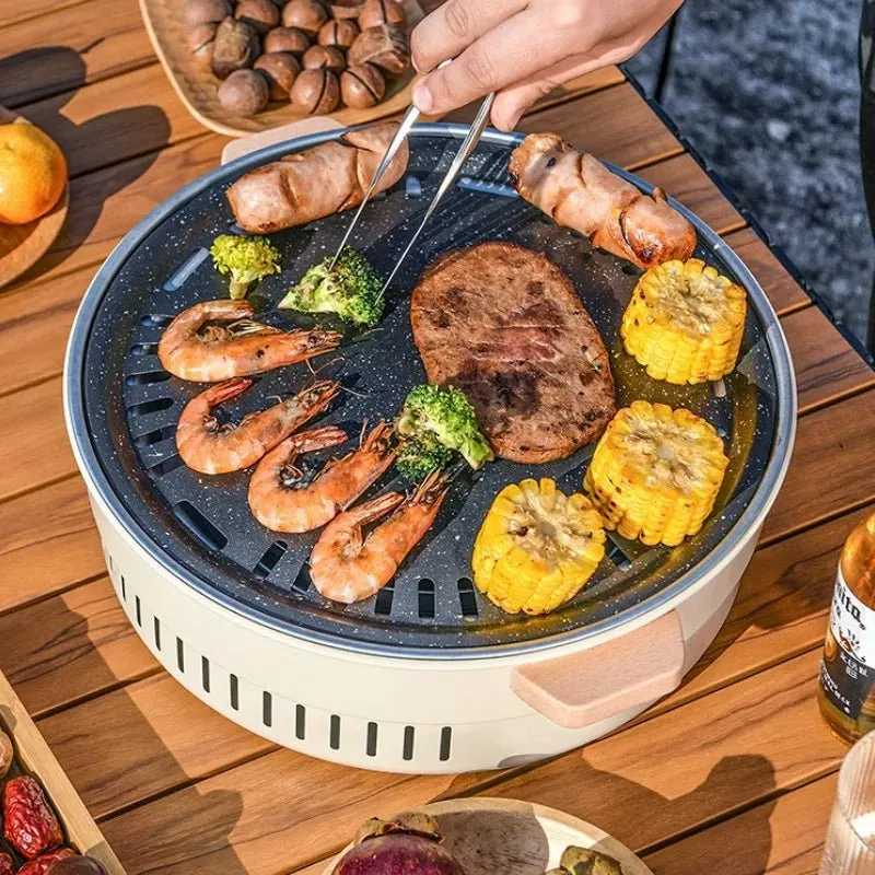 Portable Smokeless Charcoal BBQ Grill Stove – Perfect for Home or Outdoor Picnics & Camping