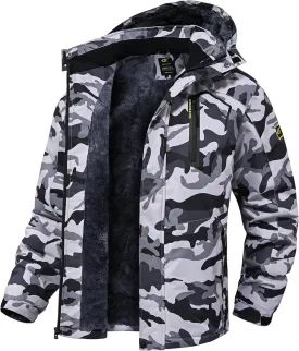 QPNGRP Mens Waterproof Ski Snowboard Jacket Winter Windproof Snow Coat