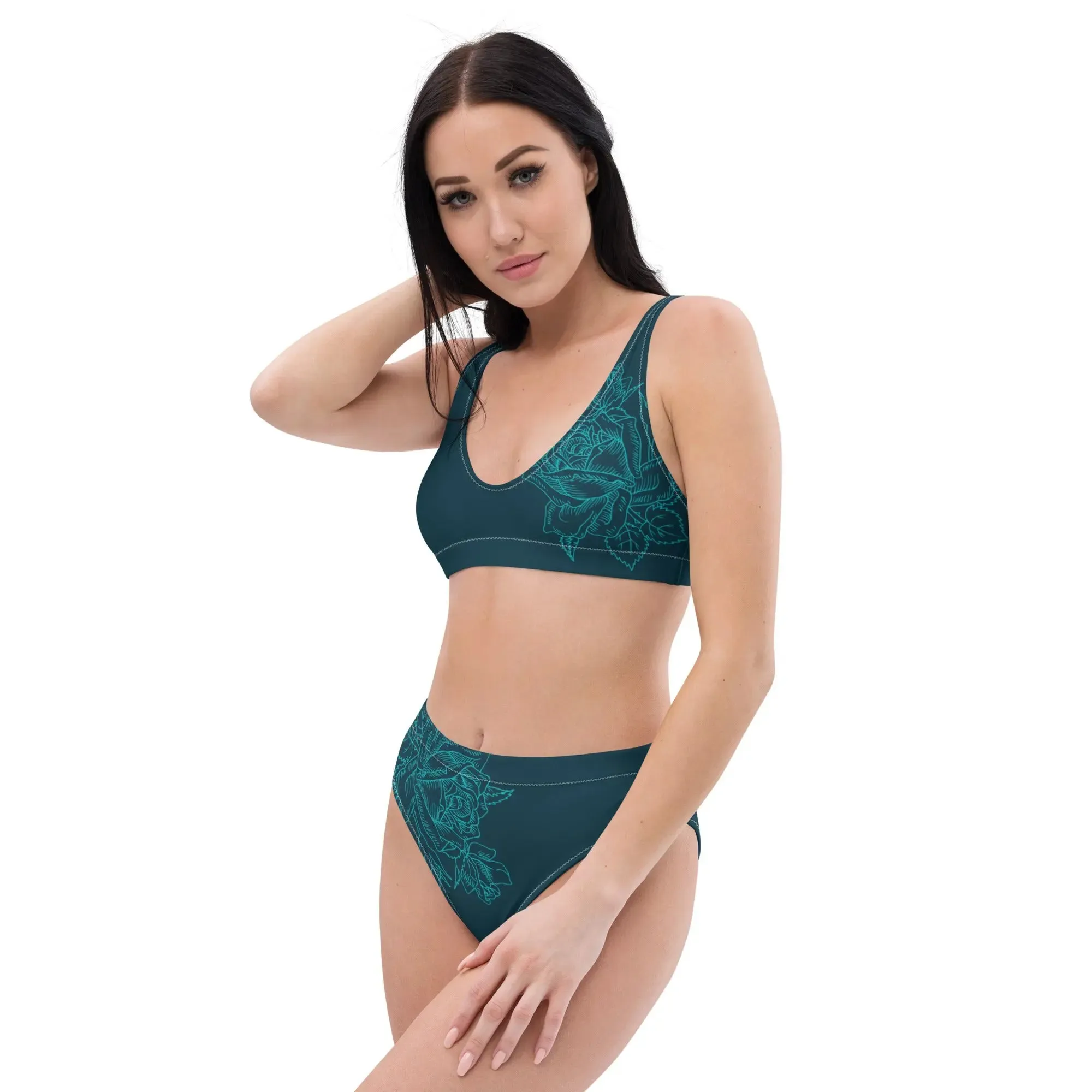 "Rose" Collection - Recycled High Waisted Bikini
