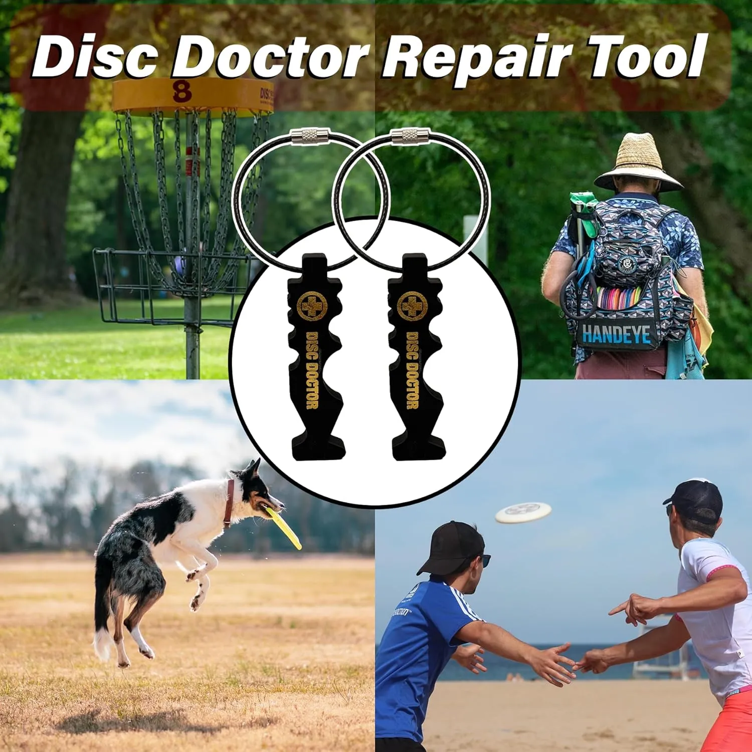 Repair Tool for Disc Golf Discs, Disc Golf Bag Accessory to Repair a Disc During or After a Round