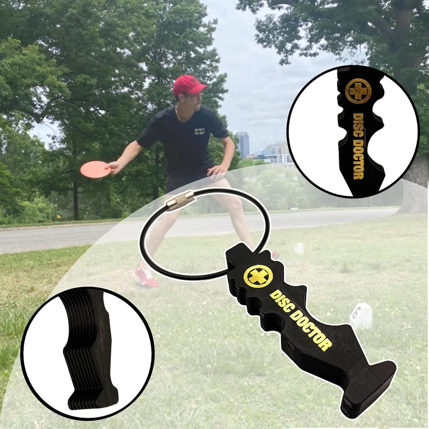 Repair Tool for Disc Golf Discs, Disc Golf Bag Accessory to Repair a Disc During or After a Round