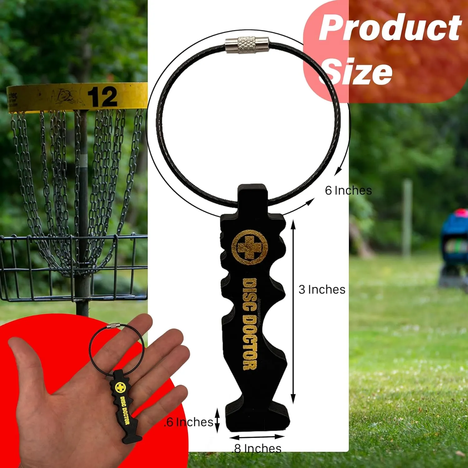 Repair Tool for Disc Golf Discs, Disc Golf Bag Accessory to Repair a Disc During or After a Round