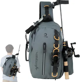 Small Fishing Bag with Rod Strap, Portable & Lightweight, Fish Small Tackle bag  Fits Tackle Boxes & Gear,Move Freely, Cast Smoothly - Fishing Gifts for Men