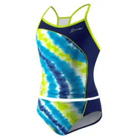 SPEEDO Girls Atomic Tye Dye Spliced Duo Back Tankini 2-Piece