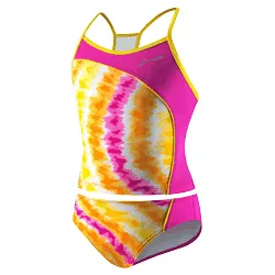 SPEEDO Girls Atomic Tye Dye Spliced Duo Back Tankini 2-Piece