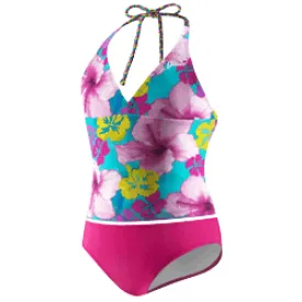 SPEEDO Girls Hawaiian Summer Tye Dye All Over Halterkini 2-Piece