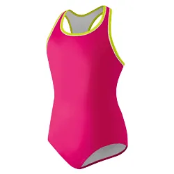 SPEEDO Girls Solid Piped Racerback One Piece 7-16