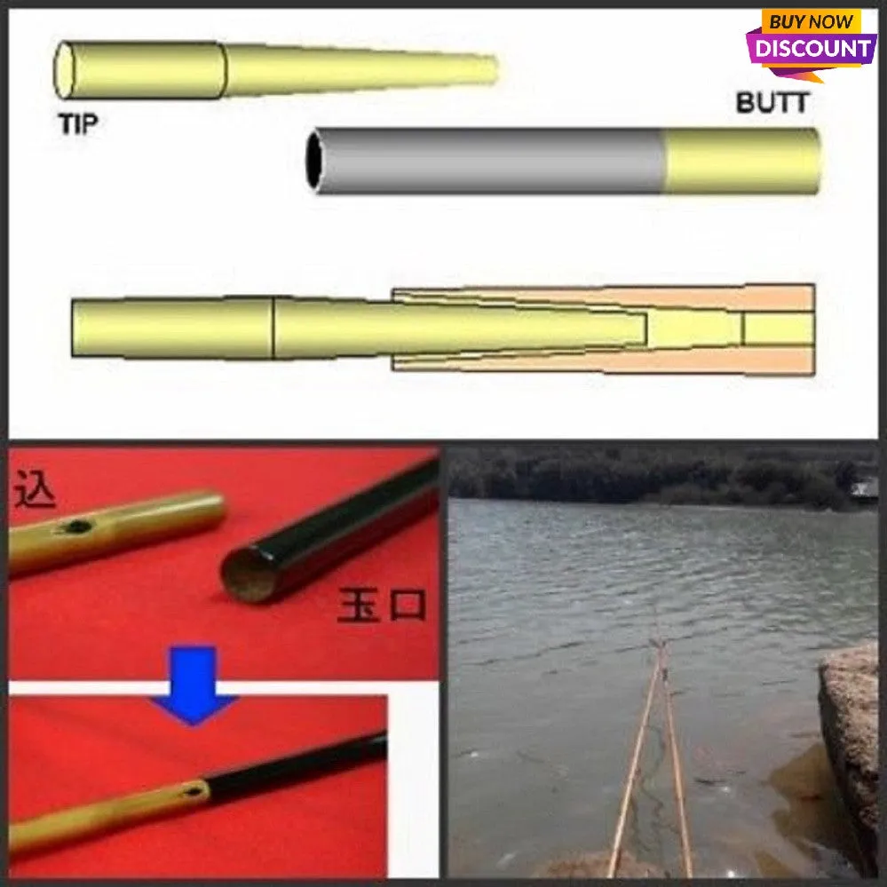 Tenkara Bamboo Fishing Rod 2 Piece L1.5-2.1 meter(59"-83")with  buddha bamboo  handles wholesale amounts