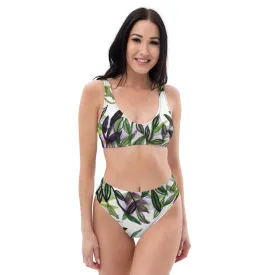 Tropical Print Designer Women's Bikini, 2-pc Padded Comfy Bikini Set For Women - Made in USA/EU/MX  (US Size: 2XS-3XL)