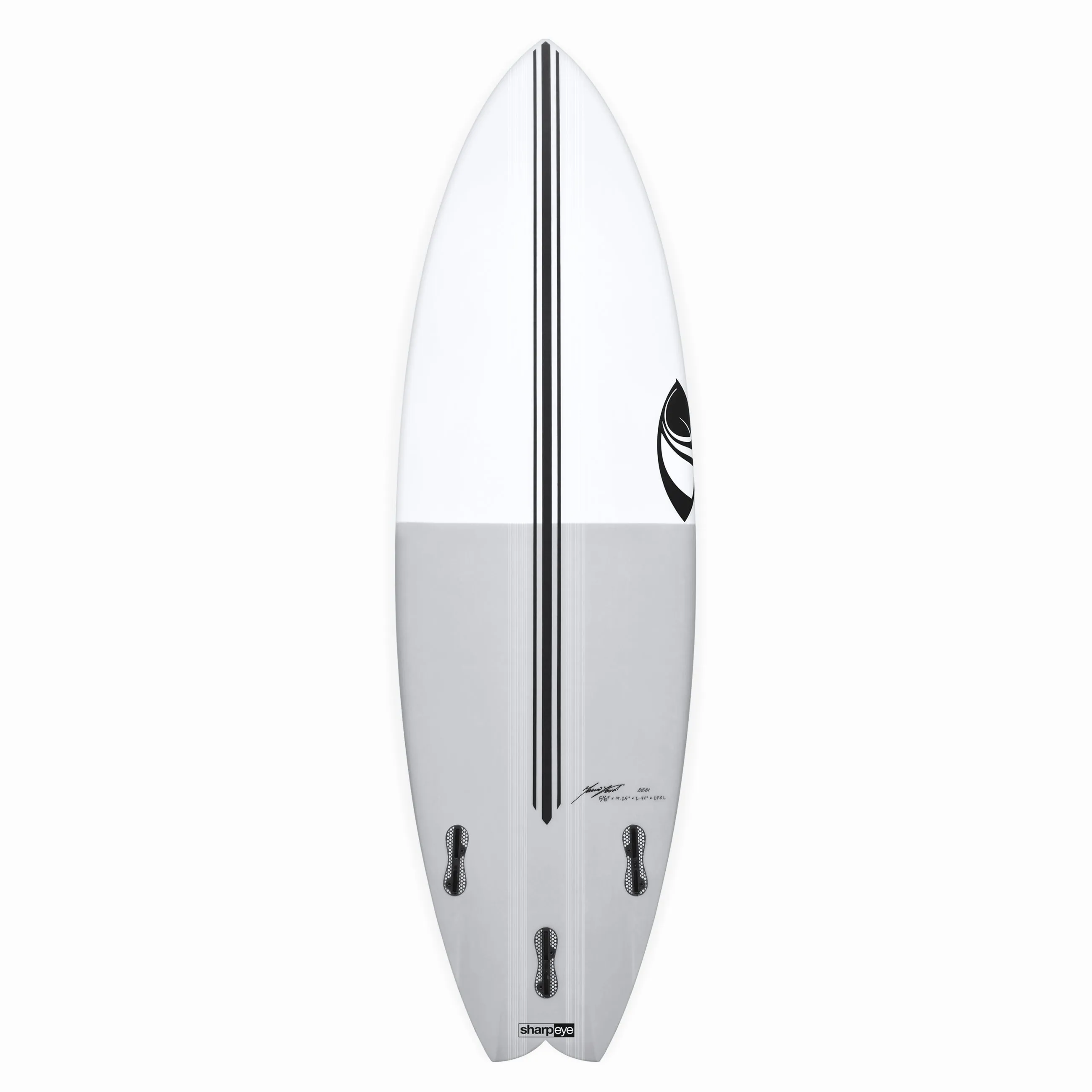 TWIN TURBO (E3 LITE) 5'9" x 19.75 X 2.5 - 30.60L, Swallow, 3x  FCS 2 Fin Boxes, Epoxy E3 - ID:926765
