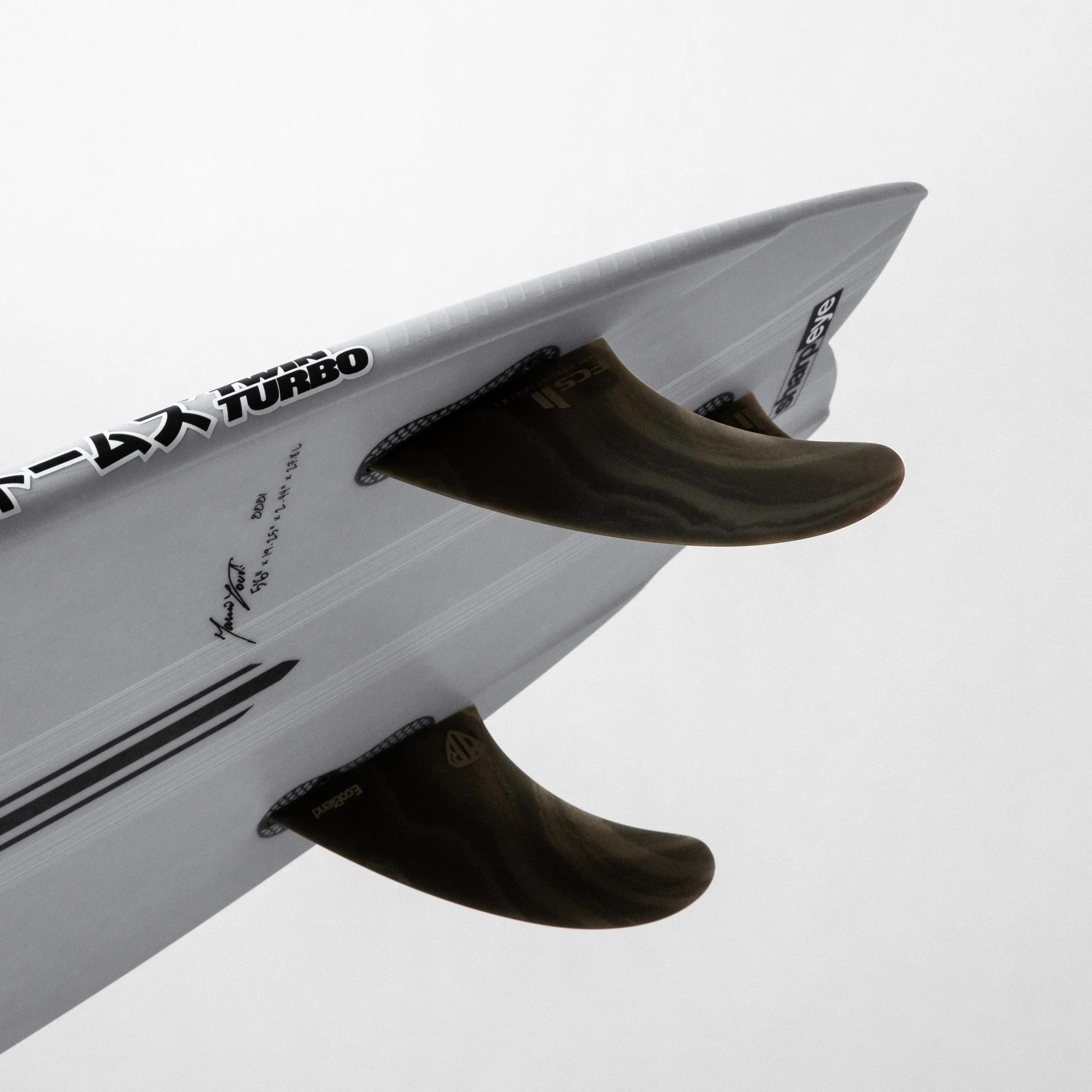 TWIN TURBO (E3 LITE) 5'9" x 19.75 X 2.5 - 30.60L, Swallow, 3x  FCS 2 Fin Boxes, Epoxy E3 - ID:926765