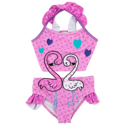 Upopby Cute Kids Baby Girls Cartoon Bikini Swimsuit