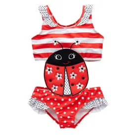 Upopby Cute Kids Baby Girls Cartoon Bikini Swimsuit