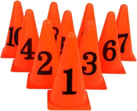 Yardwe 10pcs Marker Bucket for Football Training Obstacle Cones Glossy Finish Bright Colored Sports Equipment for Drills Activities
